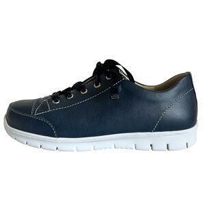 Finn Comfort Swansea Orthopedic Shoe Navy Blue Leather Women Size EU 37 US 6.5